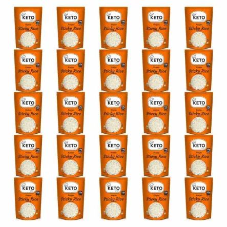 25 x Makaron Konjac w Kształcie Ryżu (Sticky Rice) do Sushi 200 g - Keto Chef