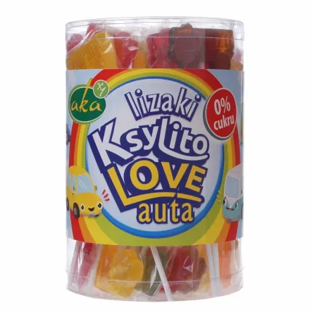 Lizaki Bez Dodatku Cukru Samochodziki 30 sztuk x 12 g - Aka