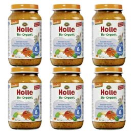 6 x Danie Dla Niemowląt Warzywa z Ryżem (Risotto) Bio Demeter 220 g - Holle