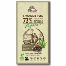 Czekolada Gorzka 73% Kakao Słodzona Syropem z Agawy Bio 100 g - Chocolates Sole