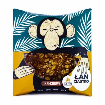 Ciastko Owsiane ŁAN z Kremem Orzechowym Małpa 40 g - Irenki 
