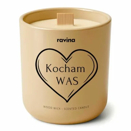 KOCHAM WAS Sojowa Świeca Zapachowa w Szkle Typ Zapachu Code - Ravina