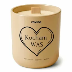KOCHAM WAS Sojowa Świeca Zapachowa w Szkle Typ Zapachu Code - Ravina