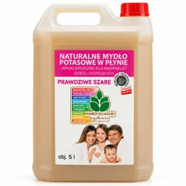Mydło Potasowe w Płynie Naturalne Hipoalergiczne Prawdziwe Szare 5 l - Powrót do Natury