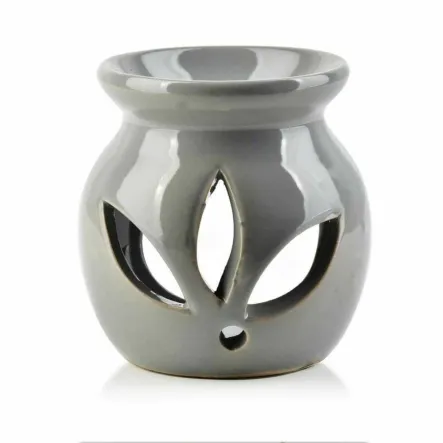 Kominek na Olejek Zapachowy Szary Kwiatek 34-7530 - Mondex