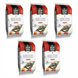 5 x Chipsy Nori Kimchi z Alg Morskich 4,5 g - Sen Soy