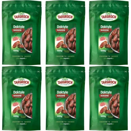 Zestaw 6 x Daktyle Suszone Bez Pestek 1 kg - Targroch