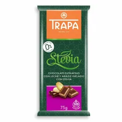Czekolada Mleczna Crunchy ze Stewią Bez Dodatku Cukru 75 g - Trapa