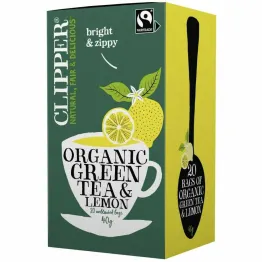 Herbata Zielona z Cytryną Fair Trade Bio 40 g (20x 2 g) - Clipper