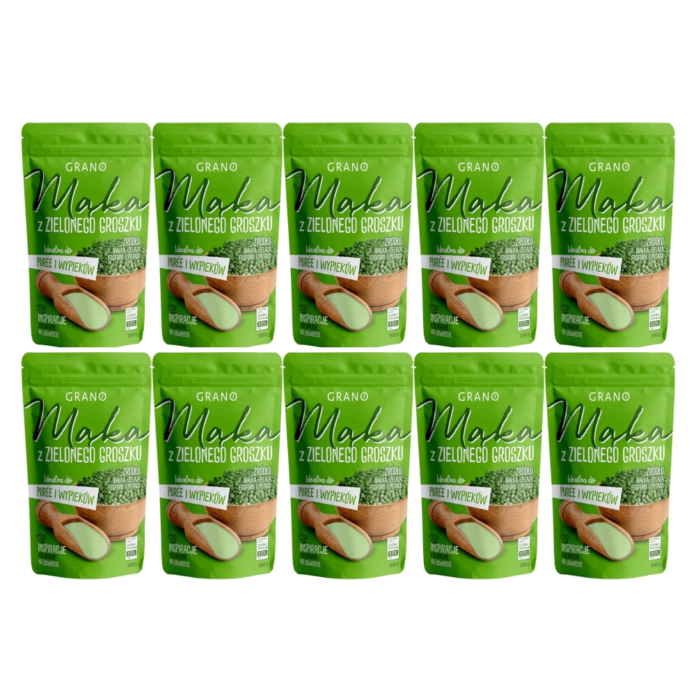 10 x Mąka z  Zielonego Groszku 500 g - Grano