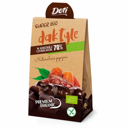 Daktyle W Czekoladzie Deserowej Bio 70 g Doti - Przecena Krótka Data Minimalnej Trwałości