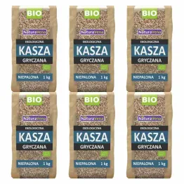 6 x Kasza Gryczana Niepalona Bio 1 kg - NaturAvena