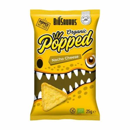Chrupki Kukurydziane Serowe Bezglutenowe Bio 25 g BioSaurus  - Przecena Krótka Data Minimalnej Trwałości