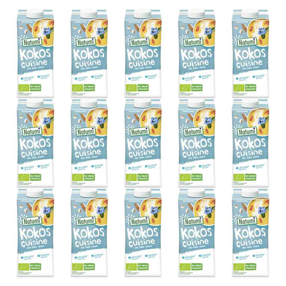 15 x Zagęszczony Produkt Kokosowy Bezglutenowy Bio 200 ml - Natumi