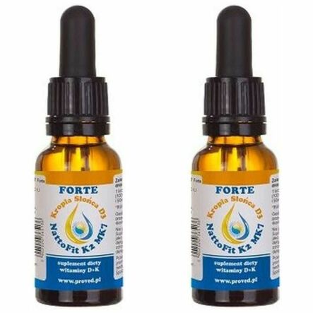 Zestaw 2 x  Kropla Słońca Witamina D3 + NattoFit K2 MK7 FORTE 20 ml - Proved