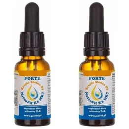 Zestaw 2 x  Kropla Słońca Witamina D3 + NattoFit K2 MK7 FORTE 20 ml - Proved