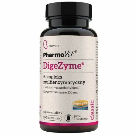 Digezyme Kompleks Multienzymatyczny 60 Kapsułek - Pharmovit