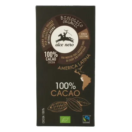 Tabliczka Gorzka 100% Kakao Bio 50 G - Alce Nero