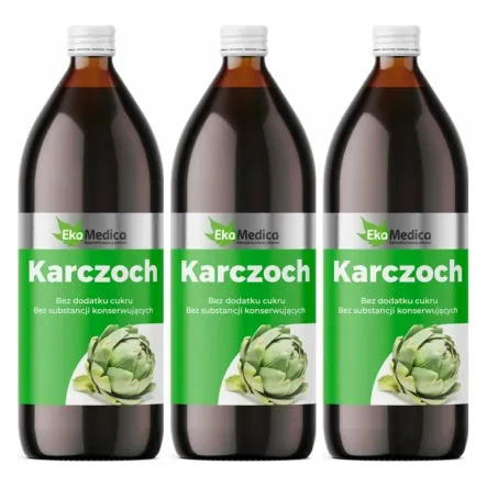 3 x Karczoch Bez Dodatku Cukru 1 l - Ekamedica