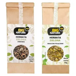 Herbata Zielona Zimowa 50 g - Big Nature + Herbata Zielona MAGICZNE POŁĄCZENIE 50 g - Big Nature