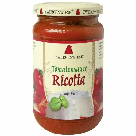 Sos Pomidorowy z Ricottą Bezglutenowy Bio 340 ml - Zwergenwiese