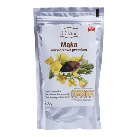 Mąka z Nasion Wiesiołka - Wiesiołkowa 250 g - Ol'Vita