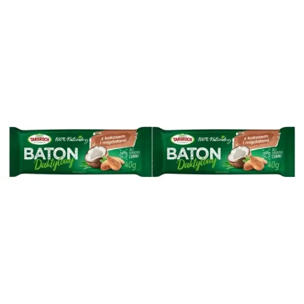 2 x Baton Daktylowy Kokos i Migdały 40 g - Targroch