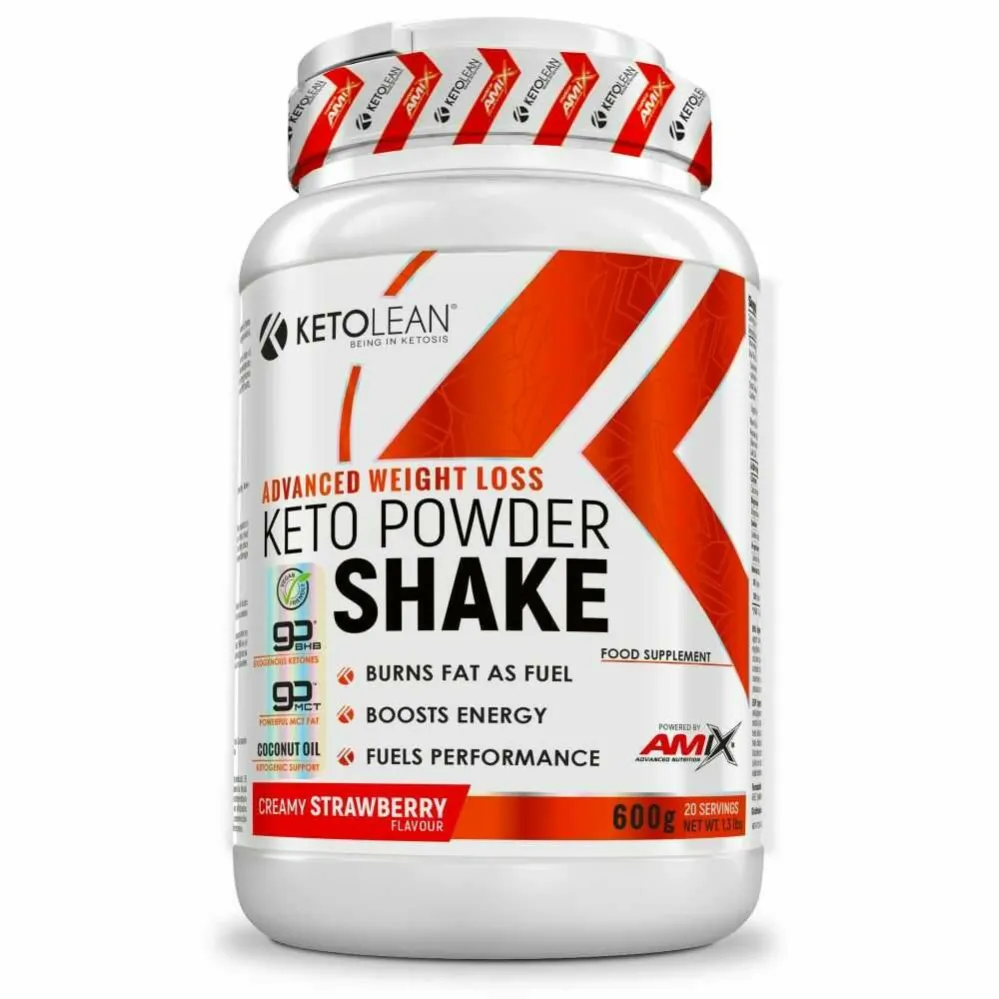 Keto goBHB Powder Shake CREAMY STRAWBERRY 600 g - KetoLean