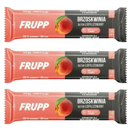3 x Baton Liofilizowany Brzoskwiniowy Bezglutenowy 10 g - Frupp