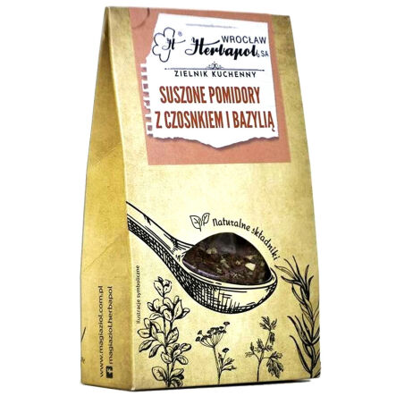 Suszone Pomidory z Czosnkiem i Bazylią 30 g - Herbapol Wrocław
