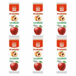 6 x Przekąska Jabłko and Brzoskwinia Bez Dodatku Cukru 16 g - Porcja Dobra