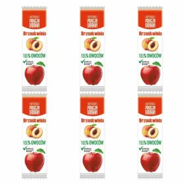 6 x Przekąska Jabłko and Brzoskwinia Bez Dodatku Cukru 16 g - Porcja Dobra
