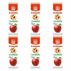 6 x Przekąska Jabłko and Brzoskwinia Bez Dodatku Cukru 16 g - Porcja Dobra