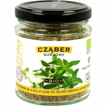 Cząber Suszony Bezglutenowy BIO 40 g - Pięć Przemian