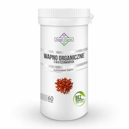 Wapno Organiczne 800 mg 60 Kapsułek - Soul Farm