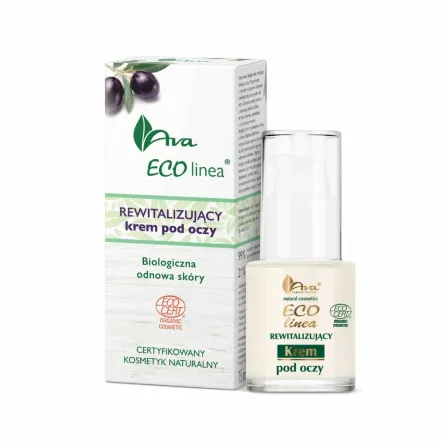 ECO LINEA Rewitalizujący Krem Pod Oczy 15 ml - AVA - Przecena Krótka Data Minimalnej Trwałości