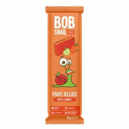 Przekąska Galaretka Jabłkowo-Marchewkowa Bez Dodatku Cukru 38 g - Bob Snail
