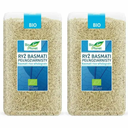 Zestaw 2 x Ryż Basmati Pełnoziarnisty Bio 1 kg - Bio Planet