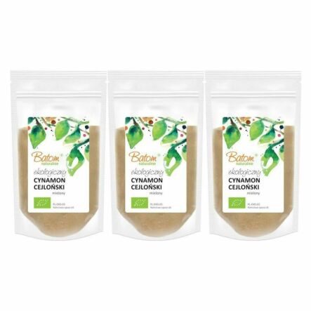 3 x Cynamon Cejloński Mielony Bio 125 g - BATOM