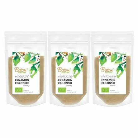 3 x Cynamon Cejloński Mielony Bio 125 g - BATOM