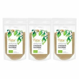 3 x Cynamon Cejloński Mielony Bio 125 g - BATOM