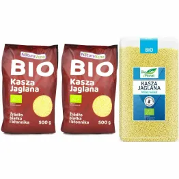 2 x Kasza Jaglana 500 g Bio 31.01.2024 + Kasza Jaglana Bezglutenowa Bio 1 kg - Bio Planet