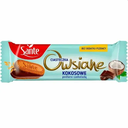 Ciasteczka Owsiane Kokosowo - Czekoladowe 38 g - Sante