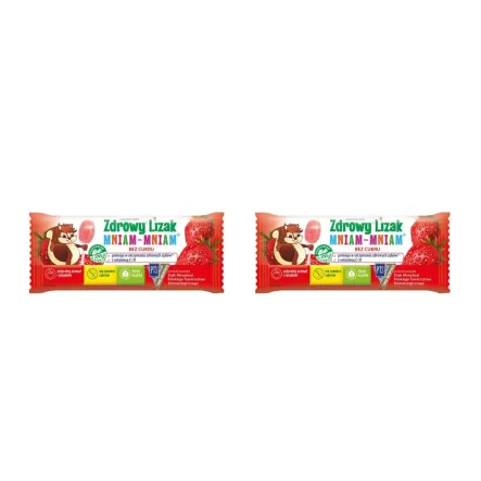 Zestaw 2 x Zdrowy Lizak Mniam - Mniam TRUSKAWKA Łezka - Starpharma