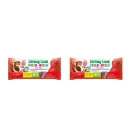 Zestaw 2 x Zdrowy Lizak Mniam - Mniam TRUSKAWKA Łezka - Starpharma