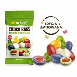 Wiel-koko-nocne Jajeczka Choco Eggs do Kieszeni - Prażone Migdały w Czekoladzie 65 g - Mixit