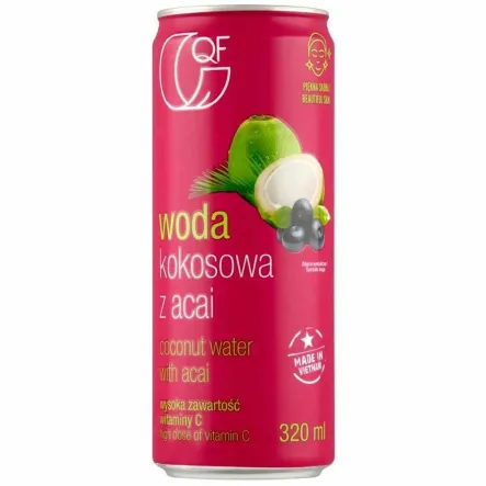 Woda Kokosowa z Acai i Kolagenem 320 ml - QF