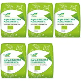 5 x Mąka Gryczana Pełnoziarnista Bio 1 kg - Bio Planet