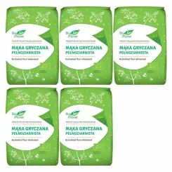 5 x Mąka Gryczana Pełnoziarnista Bio 1 Kg - Bio Planet