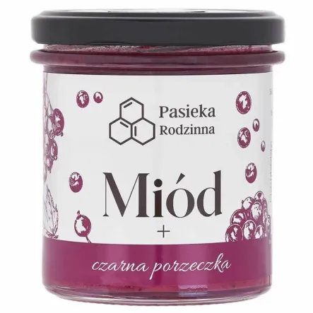 Miód z Czarną Porzeczką 410 g - Pasieka Rodzinna
